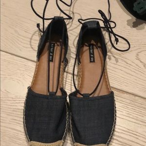 Adorable Denim Espadrilles Size 8.5